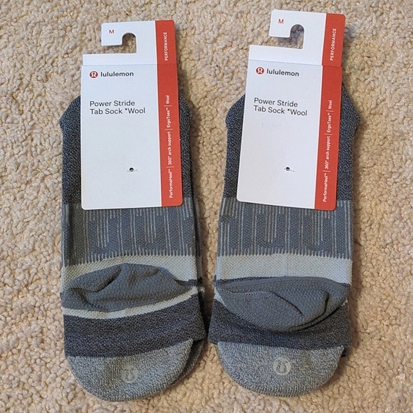 NEW Lululemon Power Stride Tab Sock *Wool x TWO PAIRS! - Picture 3 of 8